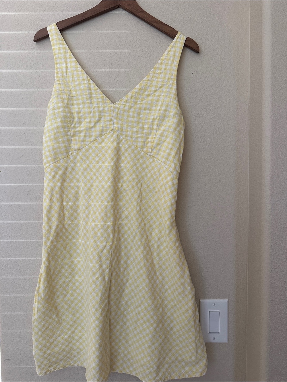 Abercrombie & Fitch Yellow Gingham Chemise